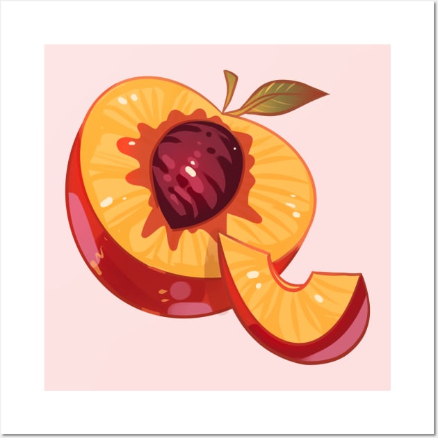 Sparkly Peach Wall Art by Claire Lin